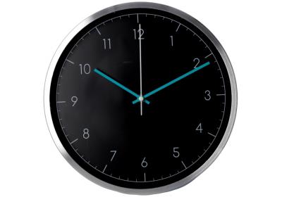 Годинник настінний металевий Optima MODERN, чорний Годинник настінний металевий Optima MODERN, чорний