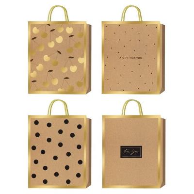 Пакет паперовий подарунковий, М:26х32х10см, тиснення фольгою BM.200022