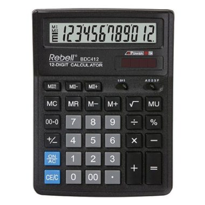 Калькулятор Rebell BDC-412 BX, настільний, 12 р. 