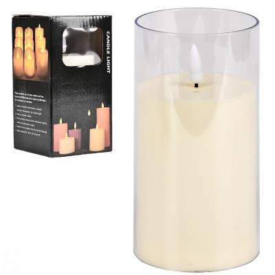 Свічка декоративна світлодіодна 7.5*15см (без батарейок 3шт*ААА) R96350 (120шт)