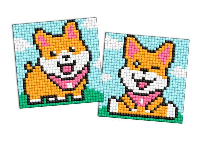 Набір з алмазною мозаїкою на магнітній основі для дітей "Грайливі песики" 9x9см