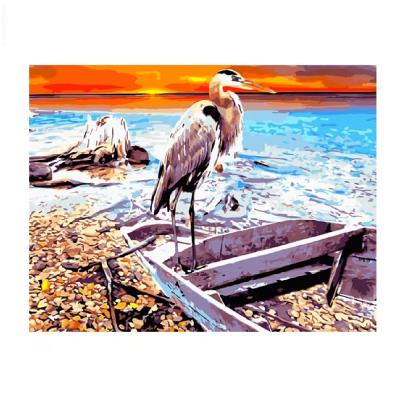 Набір для розпису по номерах Чапля в човні Strateg розміром 40х50 см (GS1338) Набір для розпису по номерах Чапля в човні Strateg розміром 40х50 см (GS1338)