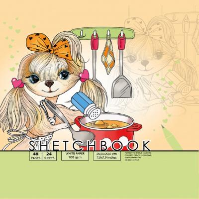 Скетчбук 7БЦ, 200х200 мм, 24 листа, чистые листы Мандарин (1/10) Скетчбук 7БЦ, 200х200 мм, 24 листа, чистые листы Мандарин (1/10)