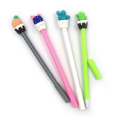 GP2374 Ручка дитяча з іграшкою "Cactus" гелева, синя, mix, 12шт/етик.