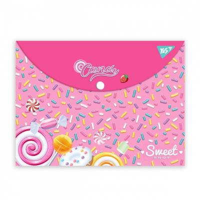 Папка-конверт YES на кнопке А4 "Sweet Cream" 492015 (1/12/60)