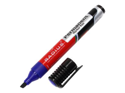 Маркер перманентний скошений синій, ТМ "Radius" Маркер перманентний скошений синій, ТМ "Radius"