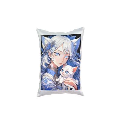 Подушка "Аніме дівчина з кошеням" розмір 26*35 см чорна з нанесенням сублімації Strateg (60672) Подушка "Аніме дівчина з кошеням" розмір 26*35 см чорна з нанесенням сублімації Strateg (60672)