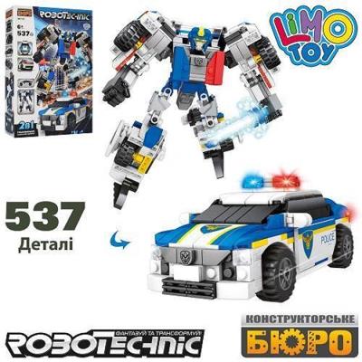 Конструктор 2 в 1 (робот 22,2 см, машина, поліція1 17,8 см) Конструктор 2 в 1 (робот 22,2 см, машина, поліція1 17,8 см)