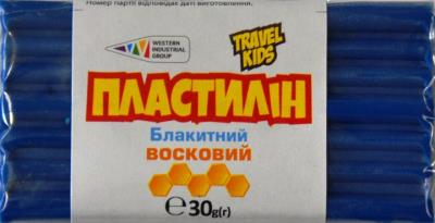 Пластилін восковий блакитний ,30 гр.(бокс 12шт) (1/12) Пластилін восковий блакитний ,30 гр.(бокс 12шт) (1/12)