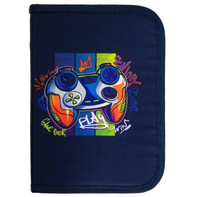 пенал 1-яр. пустий, 2 відворота, поліестер, "Game", 25212C