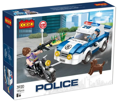 *Конструктор "Поліція" (185 елм.) Утікач / COGO