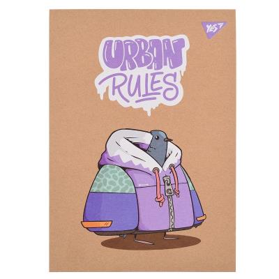 Блокнот А5/80 кл клей, білила YES Urban animals крафт Блокнот А5/80 кл клей, білила YES Urban animals крафт