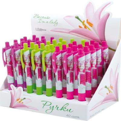 Ручка шар/масл "Because I am а lady" синя 0,5мм, в уп. mix 2 кол. LEO (1/40) Ручка шар/масл "Because I am а lady" синя 0,5мм, в уп. mix 2 кол. LEO (1/40)