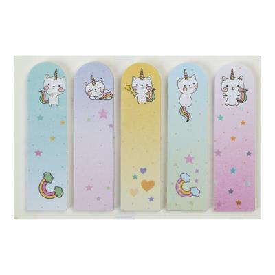 Закладки паперові CATYCORN, з клейким шаром, 44x12 мм, 5 диз. по 20 арк., KIDS Line Закладки паперові CATYCORN, з клейким шаром, 44x12 мм, 5 диз. по 20 арк., KIDS Line