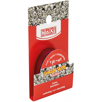 Лента клейкая декоративная из фольги фиолетовая 10мм * 5м Лента клейкая декоративная из фольги фиолетовая 10мм * 5м