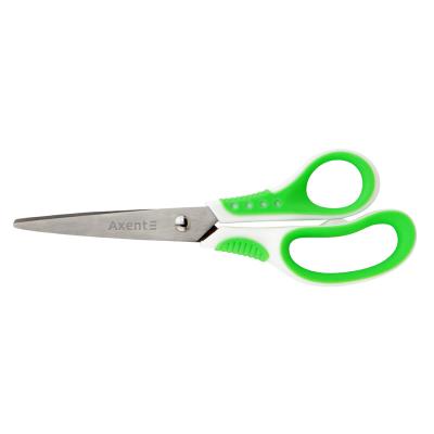 Ножницы Axent Shell 6304-09-A, 18 см, с прорезиненными ручками, бело-салатовые