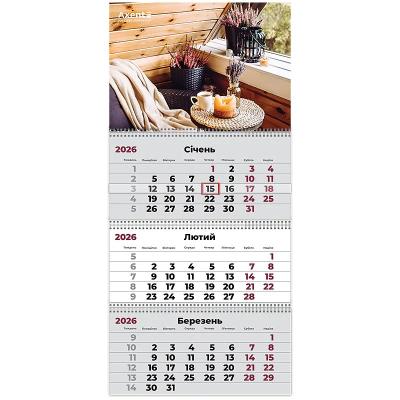 Календар настінний квартальний 2026 р.,3 пр. Hygge 3 Календар настінний квартальний 2026 р.,3 пр. Hygge 3