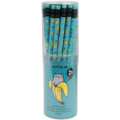 Олівець графітний з гумкою Bananas, ціна за 1 шт, К21-056-4 (1/36/144)