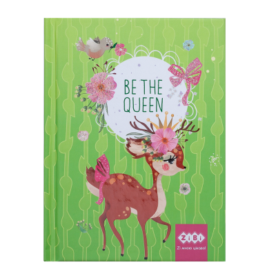 Блокнот BE THE QUEEN, А6, 64арк., клітинка, тверда обкл., мат. лам.+лак, гліт, салатовий, ZB.12713-15 Блокнот BE THE QUEEN, А6, 64арк., клітинка, тверда обкл., мат. лам.+лак, гліт, салатовий, ZB.12713-15