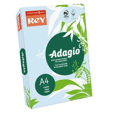 Папір кольор. А4/80 (500арк.) паст. Blue 01(блакитний) REY Adagio