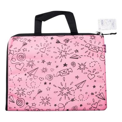 Папка А4 "ШКОЛА", 33x25x1 см, 2 руч., гориз., котон та поліест., рож. Папка А4 "ШКОЛА", 33x25x1 см, 2 руч., гориз., котон та поліест., рож.