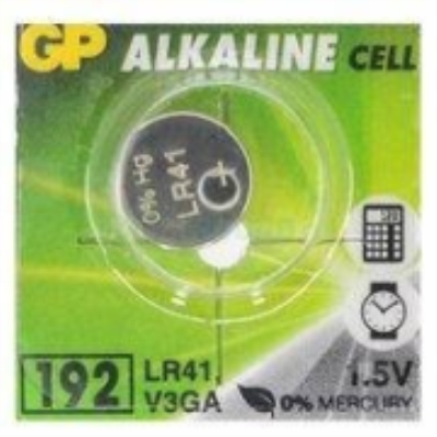 Батарейка GP Alkaline AG3, LR41.1.5V.LR41.192- button лужна