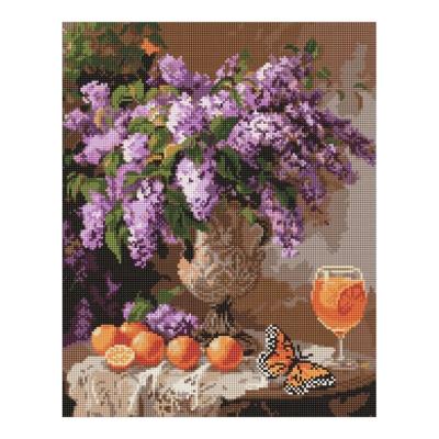 Набір з алмазною мозаїкою "Бузковий аромат" 40х50см