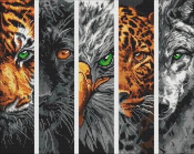 Набір з алмазною мозаїкою "Хижаки" 40х50см