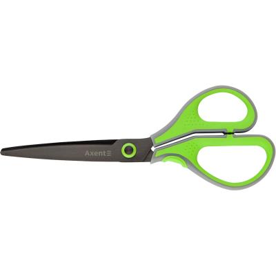 Ножиці Axent Titanium Lite 6406-09-A, 19 см, з прогумованими ручками, сіро-салатові (1/12) Ножиці Axent Titanium Lite 6406-09-A, 19 см, з прогумованими ручками, сіро-салатові (1/12)