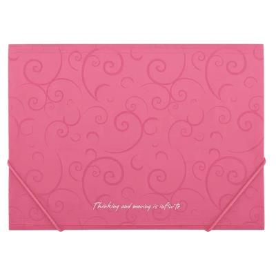 Папка пласт. А4 на гумках, BAROCCO, рожевий Папка пласт. А4 на гумках, BAROCCO, рожевий