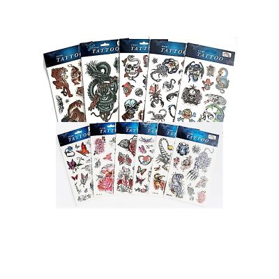 Наліпки тату кольорові 23*13 12шт Наліпки тату кольорові 23*13 12шт