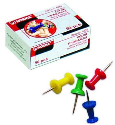 Кнопки гвозди Norma, 4840, 30 шт. / Уп., Цвета в ассортименте Кнопки гвозди Norma, 4840, 30 шт. / Уп., Цвета в ассортименте