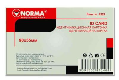 Бейдж Norma, пластик, 5,5 х 9см,з кліпом та шпилькою, 300 мкм, 4324 (1/50)
