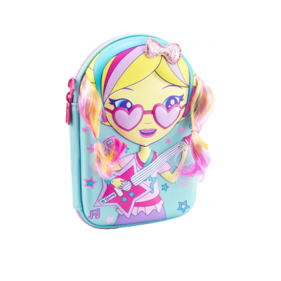 Об'ємний 4D пенал Cool4School із зачіскою, QT-5731-Blue Об'ємний 4D пенал Cool4School із зачіскою, QT-5731-Blue