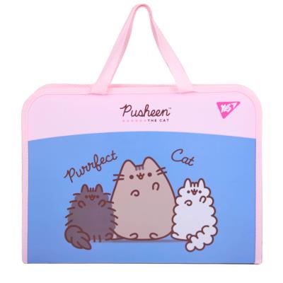 Папка-портфель Yes FC на блискавці з тканинними ручками "Pusheen"