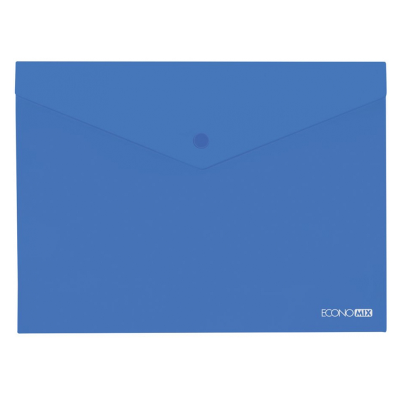 Папка-конверт на кнопке Economix, В5, глянец, синяя, E31302-02 (12/180)