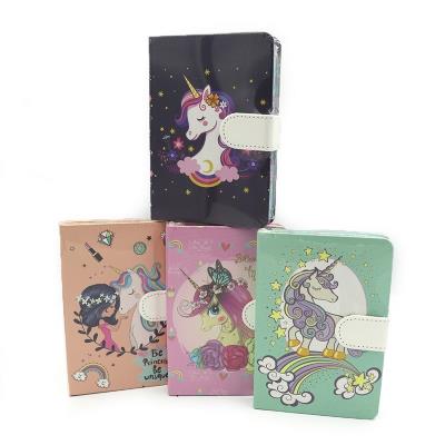 Блокнот на кнопці "Unicorn" лінія, 64К, 9,7*14,4см, 144P, 80G, кол. край, mix4 N64K90021