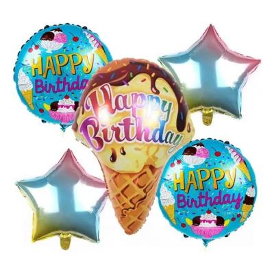 Набір з фольгованих кульок 5шт 4774