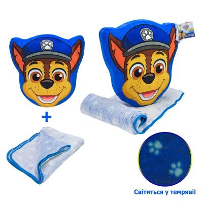 М'яка іграшка з пледом Paw Patrol арт. KH70/001L (8шт) подушка 38*41*7см плед 118*80см