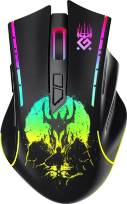 Мишка Defender Kronos GM-695, бездротова, ігрова, 7кн., 1600 dpi., 400 mAh, чорна