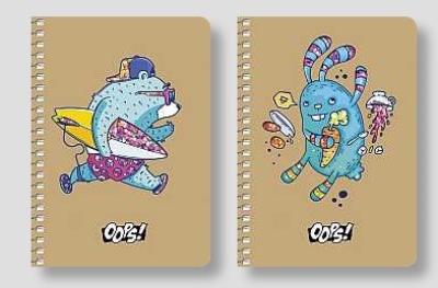 Блокнот для записей, спираль, А6/80л., без линирования, кремовый блок, 70г/м2, крафт, ВД-лак, Stude Блокнот для записей, спираль, А6/80л., без линирования, кремовый блок, 70г/м2, крафт, ВД-лак, Stude