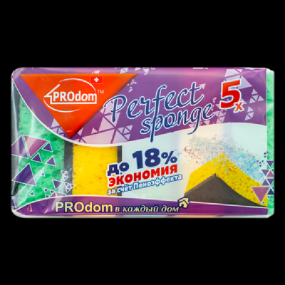 Губка кухонна "PERFECT SPONGE" 5 шт PRO Dom 