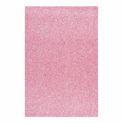 Фоаміран ЕВА рожевий з глітером, 200*300 мм, товщина 1,7 мм, 1 аркуш