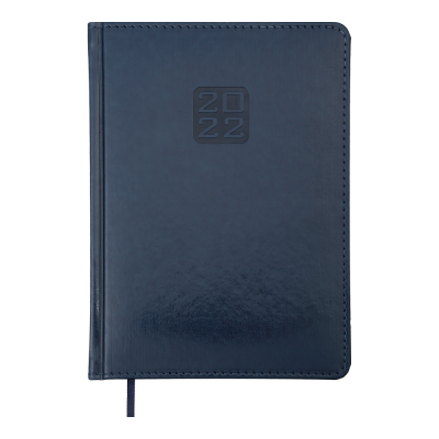 Дневник датированный 2022 BRAVO, A5, синий, искусственная кожа / поролон, 336 страниц, ВМ.2112-02