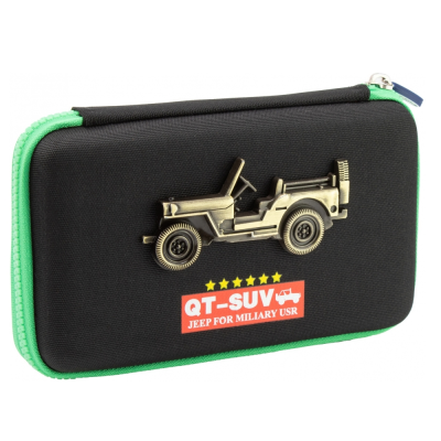 Пенал Cool4School з металевою аплікацією, 1 відділення на блискавці, QT-5795-Black Пенал Cool4School з металевою аплікацією, 1 відділення на блискавці, QT-5795-Black