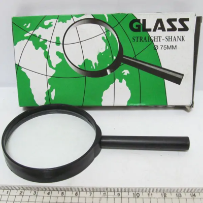 Лупа d-75мм, пластик. лінза, пластик. оправа, (75-YB) (YB19013-75)