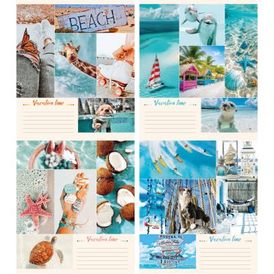 Зошит учнівський повноколірний загальний 36 арк., клітинка. "Колаж"