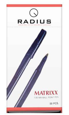 Ручка кульковва Radius, Matrixx, синя, 1 мм, мікс (1/50/500/2000)