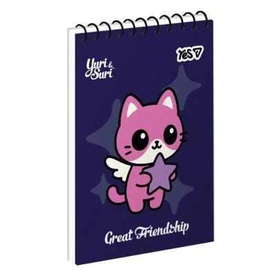 Зошит для записів Yes А7/80 од.спіраль "Best friends" ВДЛ