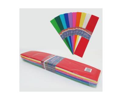 KR110-MiX3 Креп-папір 110%, мікс 10 кольорів 50 * 200см, осн.20г / м2, общ.42г / м2